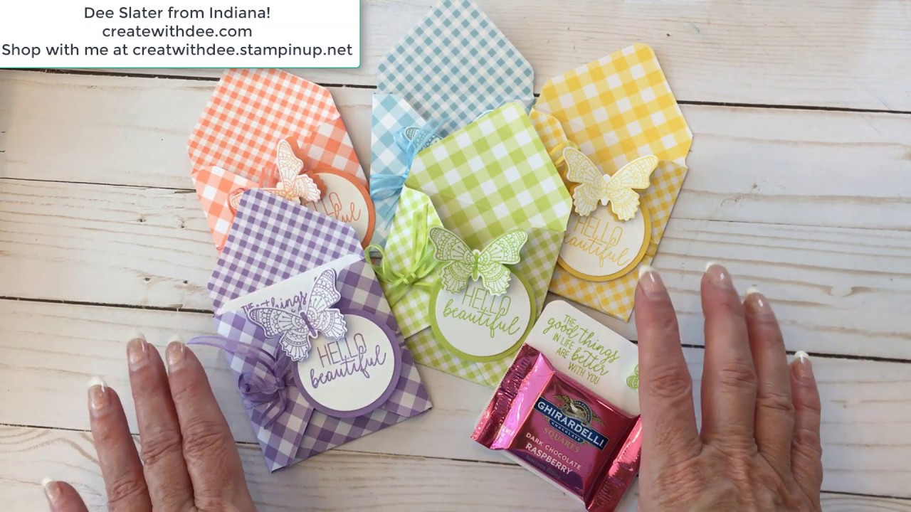 Gingham Gala Evelope Treat Holder: Project 1 of 3 of Same Set of Products!