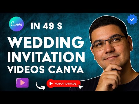 How to CREATE WEDDING INVITATION VIDEOS with CANVA in 49 S