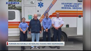 Former Beaufort mayor meets EMS workers who saved his life