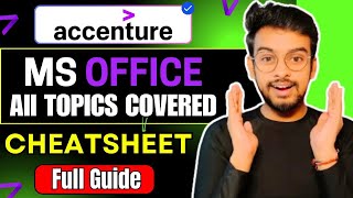Accenture MS Office Cheatsheet | Accenture Online Assessment | Crack Accenture All MS Office Topics