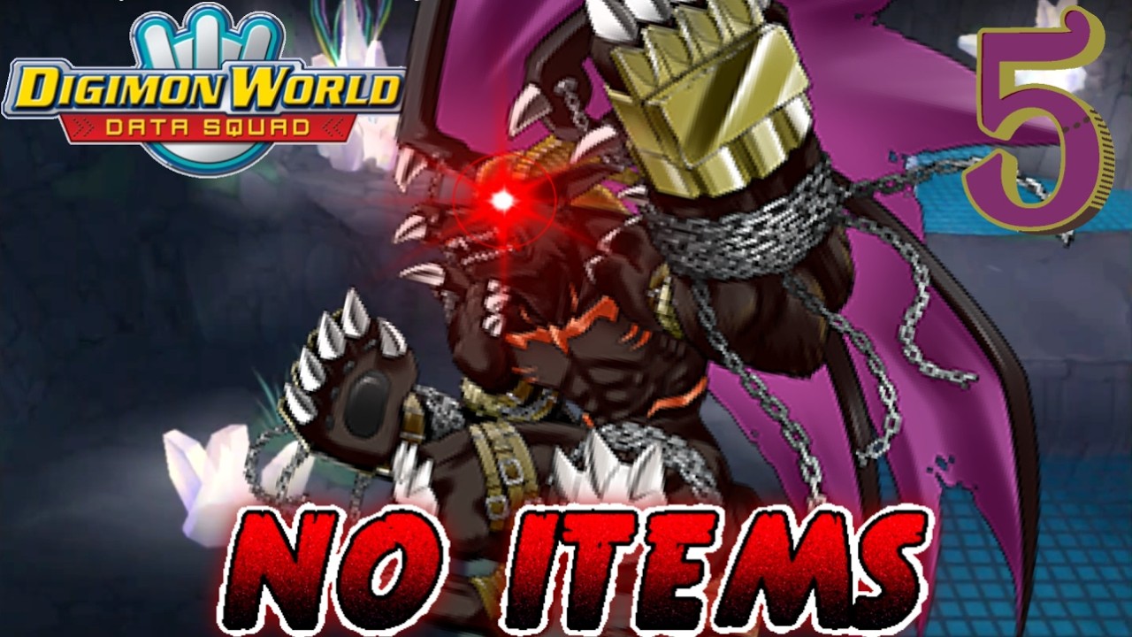 Digimon W. Data Squad NO ITEMS Challenge EP 5  - A Mega Digimon!