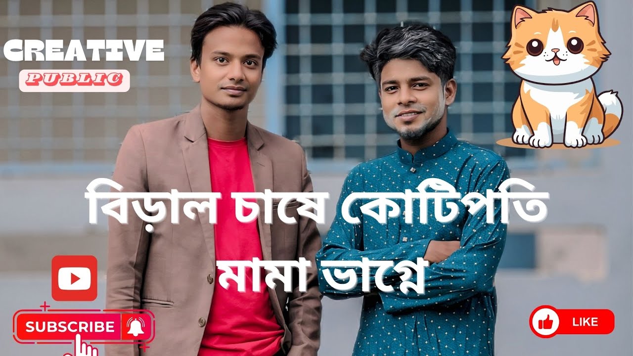 বিড়াল চাষে কোটিপতি মামা ভাগ্নে। Bangla Funny Video। Creative Public । Short Film