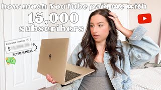 how much YouTube paid me in my first 10 months being monetized with 15,000 subscribers