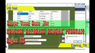 Belajar Visual Basic NET #12 : Koneksi Program VB Net dengan Database Access BG. 3