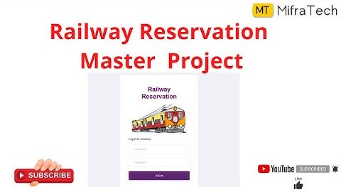 Railway Reservation Master project mifratech #webdevelopmentproject#phpprojects#Html#css#sql