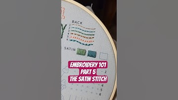 Embroidery 101: a stitch tutorial for beginners featuring The Satin Stitch #embroidery