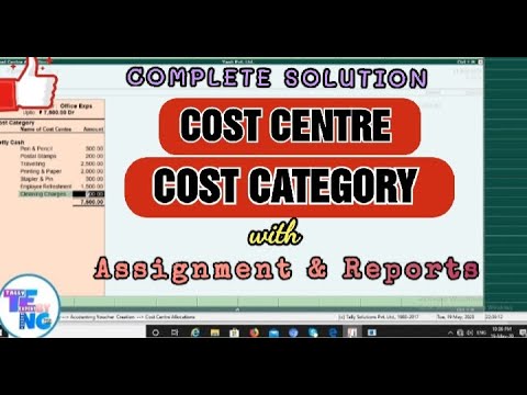 How to create Cost Centre in Tally.ERP9 | Cost Category | Pre-define ...