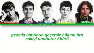 Big5 Erkekler Rap Görevi Grup 2 (Ömer, Yiğit, Emir, Taha, Kıvanç) - x10 Renk Kodlu Şarkı Sözleri