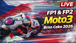 [🔴] Live FP1 &amp; FP2 Moto3 Brno Ceko 2026