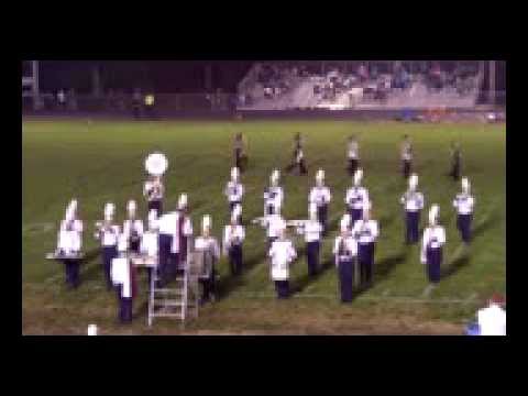 Riverton Parke Jr./Sr. High School's band and guard performing our 2012 Spy show during halftime of the final home game of the season.