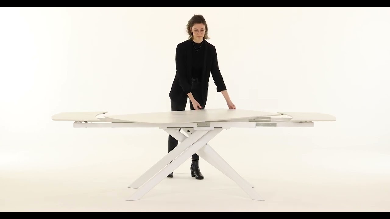 Bizzotto Extendable Dining Table Joakim White 160-240 Euro