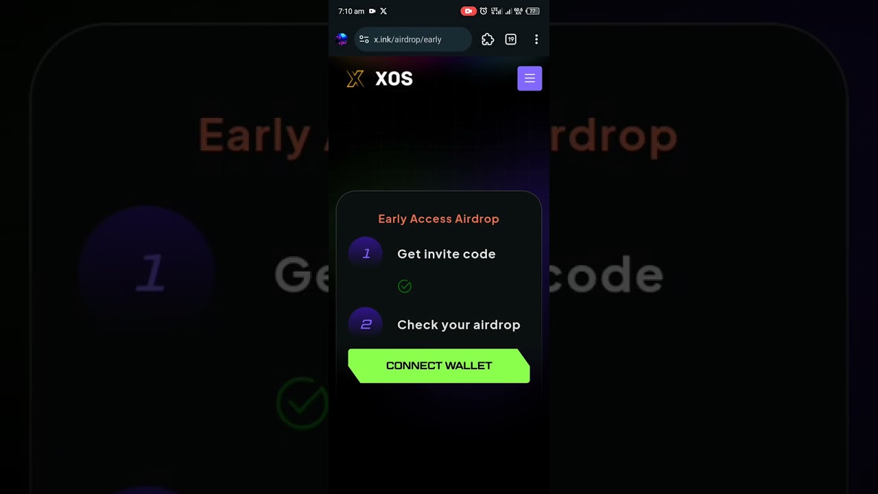 Join the XOS Early access Airdrop now 