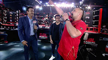 Benny Dhaliwal sings a song in punjabi style and dedicate to all fighters in super boxing league