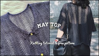 ChiChi House - Summer lace top | Knitting tutorial | Free pattern | Đan áo May #knitwithChichi