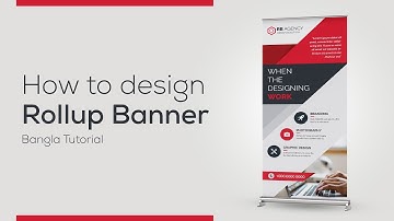 How to design a Roll up Banner | X Banner Bangla Tutorial