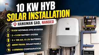 ☀️ 10 kW HYB Solar Installation | Hanuman Gad, Nanded ⚡🔋