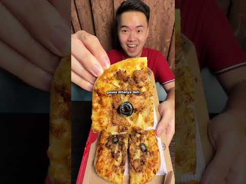 Nyobain Crafted Pizza Terbaru PHD cuma 40 RIBU Segede ini!#kuliner #viral #mukbang #pizzahut
