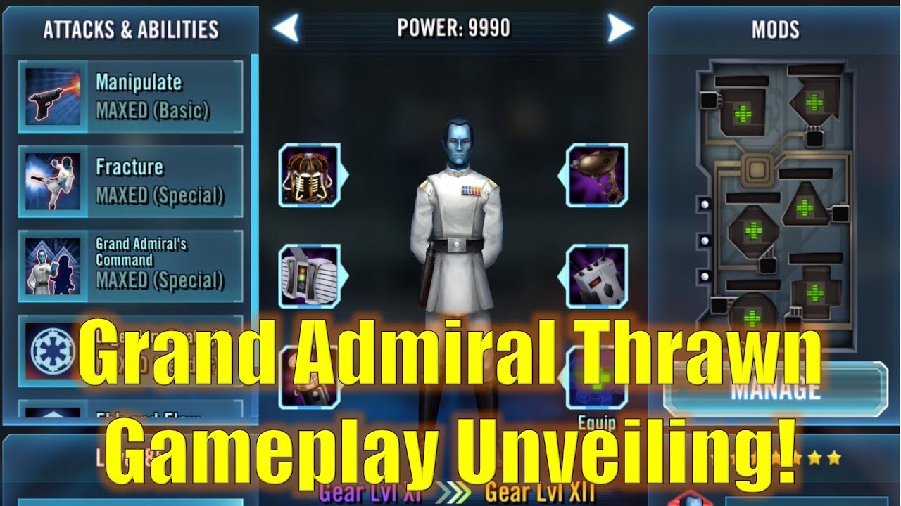 grievous lady piano Star Wars Galaxy of Heroes: Grand Admiral Thrawn Gameplay Unveiling!