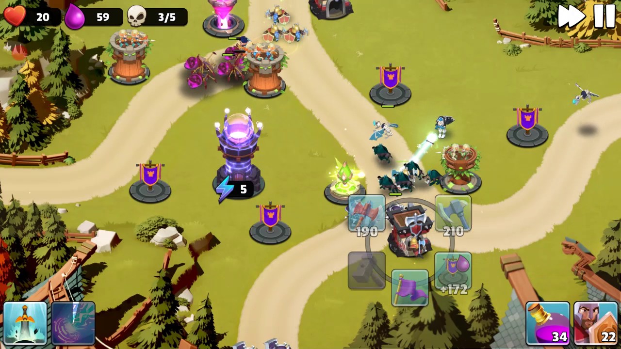 Castle Creeps TD - Chapter 11 Level 41-Death From Above 3 Stars