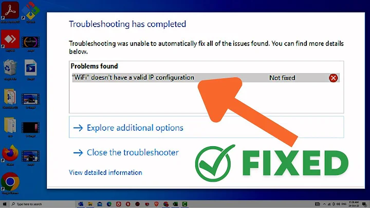 "WiFi Doesn't have a valid IP configuration" on Windows 10