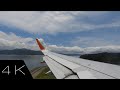 Jetstar A320 landing at Nagasaki Airport/長崎空港 (Window view)