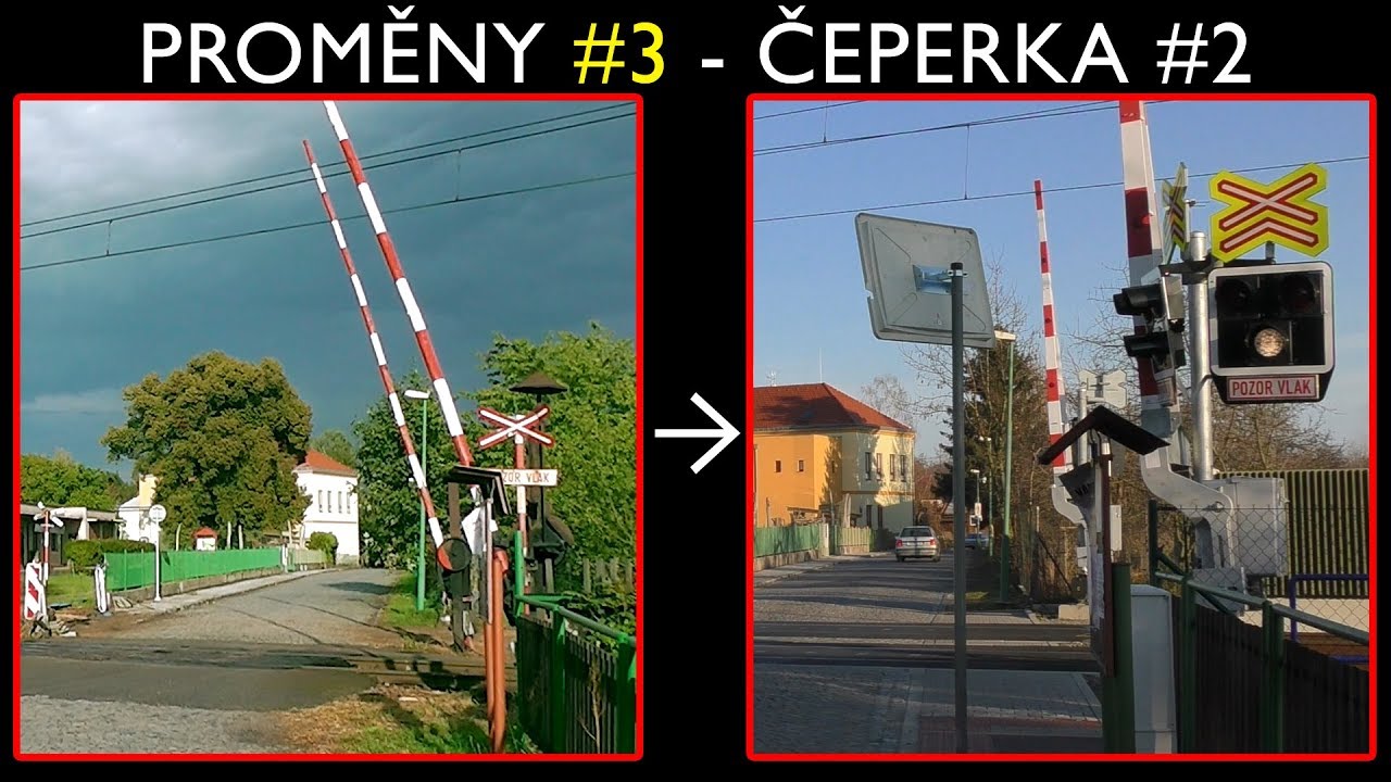 Proměny železničních přejezdů #3 - Čeperka #2 (2014 - 2018) / Railroad crossing changes
