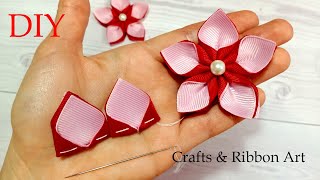 Super Easy Flower Making/ Amazing Ribbon Flower/ Ribbon Trick/Sewing Hacks/Hand Embroidery Flower