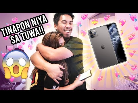 SURPRISING MY BOYFRIEND WITH THE NEW IPHONE 11 PRO MAX  NAITAPON NIYA SA TUWA  