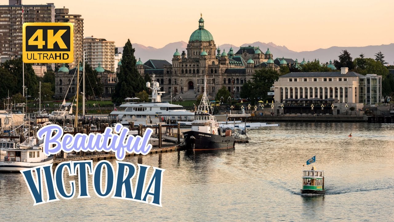 Victoria BC 4K Walking Tour November 2025 - Johnson Bridge, Government Street, Parliament Building
