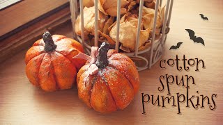 DIY Halloween Spun Cotton Pumpkins (vintage)