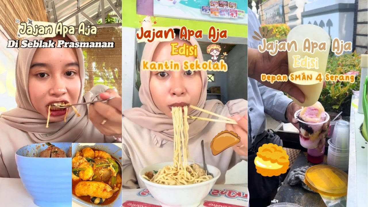 Jajan Di Depan Sekolah, Lawson, Seblak Prasmanan, DLL Bareng Tiktoker Cantika