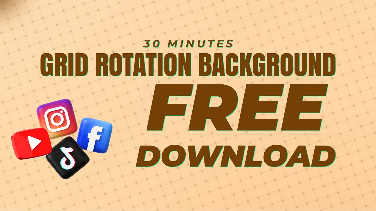 Free Grid Rotation Motion Background 30 Minutes | 4K Orange Grid Loop ...