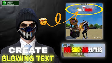 Glowing Text TutorialLike @PGL_DRKRAI77 |Free firered and white text tutorial🔥🤯
