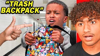 Kid Makes Fun Of Poor Boy's Backpack