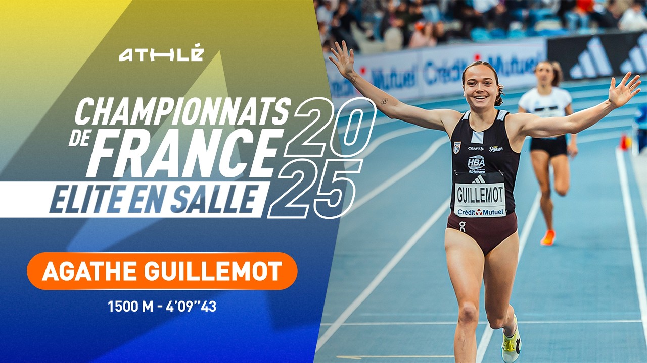 Agathe Guillemot survole le 1500 m en 4'09''43 et s'empare du titre | Miramas 2025