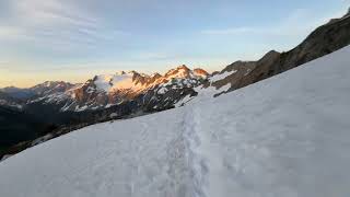 Sunrise on Old Guard and Sentinel and Le Conte, Ptarmigan Traverse