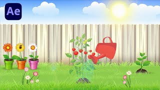 Vegetable Growing Animation with After Effects Tutorials