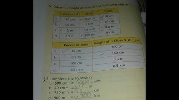 Distance, Time and Temperature part 1 Exercise 5a Q:4,5,6