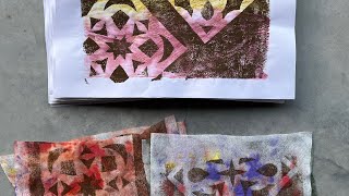 Paper cutting and earth pigments