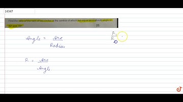 ratio of radii given angle subtended by equal arcs