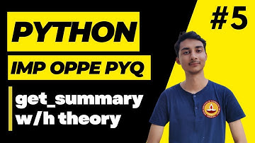 get_summary  | oppe pyq iitm python | iitm python #python #OPPE #iitmadras