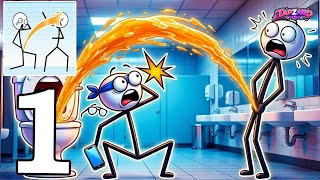 Toilet Time Gameplay Walkthrough Part 1 - Funniest Bathroom Challenges! (Android/iOS)