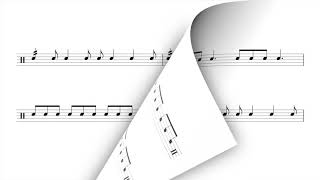 12/8 Snare Solo - INTERACTIVE Sight Reading Practice for Drums - PLAY ALONG