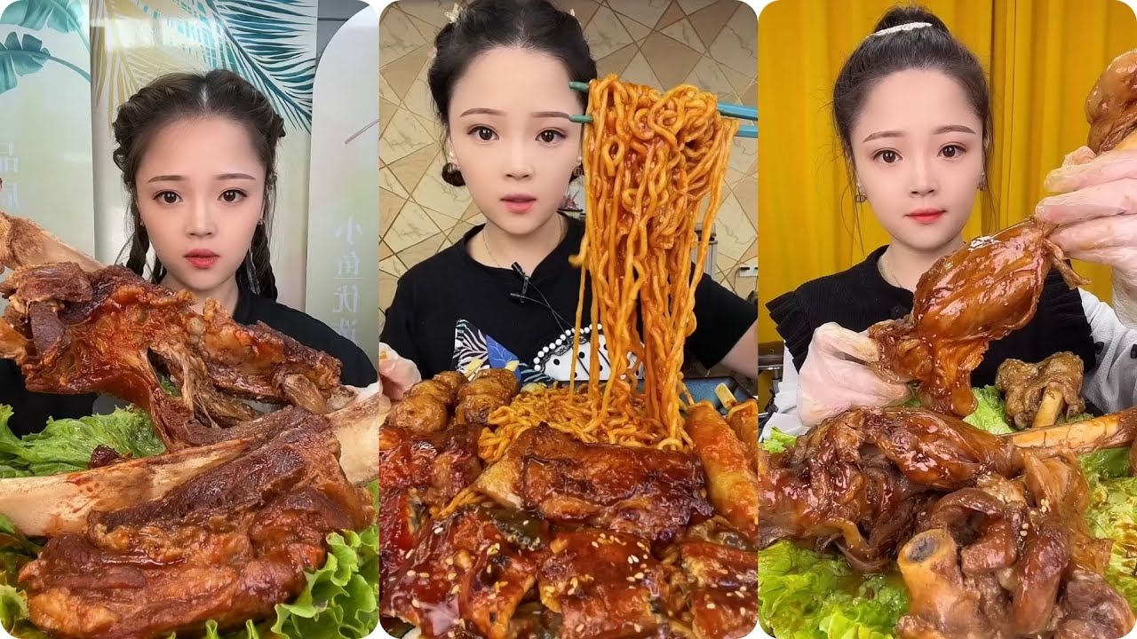 404 Xiao Yu Mukbang spicy Pork Belly 먹방 모음이 팅쇼 리얼 사운드 | Thánh Ăn Thịt Mỡ Food & MUKBANG