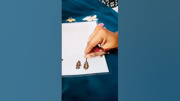 Easy way to draw 4 different types of henna leaves🍂 #shorts #mehndi #mehndidesign #hennaleaves #art