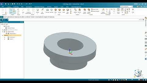 Solid Edge 2024 - Create 3D Part by Revolve and Revolve Cut for Freshers according to Standards.