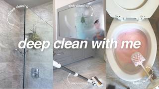 *extreme* CLEANING MOTIVATION 🤍 | satisfying bathroom deep clean 🫧