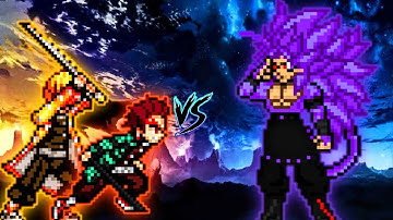 Tanjiro HK OP (New) & Zenitsu Chaos OP VS Ghost SSJ5 in Jump Force Mugen🔥