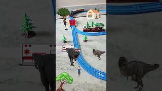 Dinosaurs Have Entered The New York City And Thomas Train Is Approaching Fast T-Rex Follows