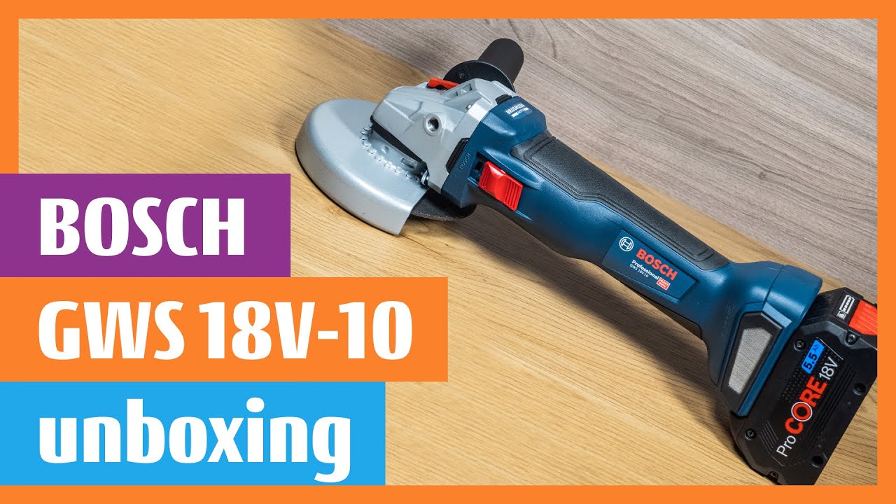 Bosch GWS 18V-10 Professional Cordless Angle Grinder brushless motor power  equal to a 1000 W 
